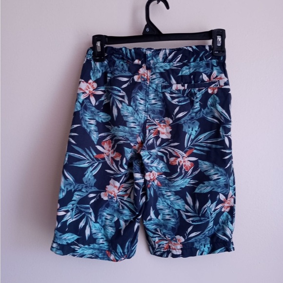 Old Navy Boys Swim Trunks Board Shorts swimsuit floral waves‎  size12 cotton - Picture 13 of 16